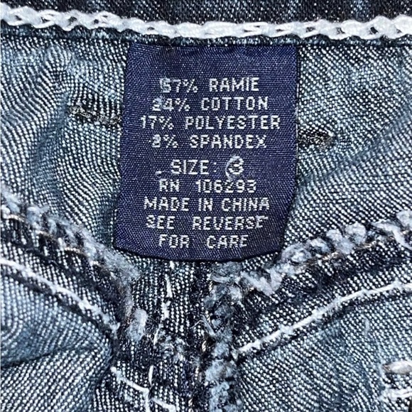 Angels, embellished denim, jean Capri juniors 3 26×22 stretch Cuffed - Picture 10 of 10